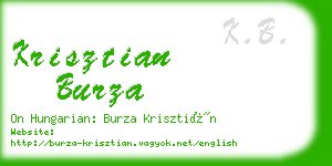 krisztian burza business card